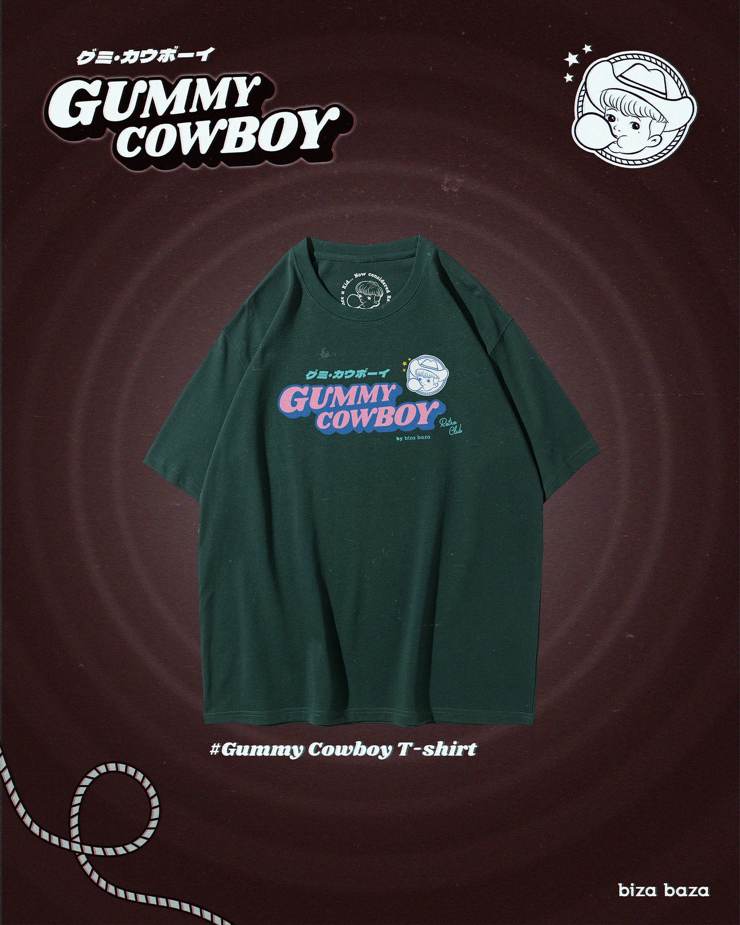 Gummy Cowboy Retro T-shirt