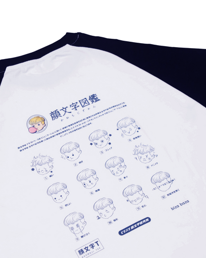 Kaomoji Raglan Sleeve T shirt