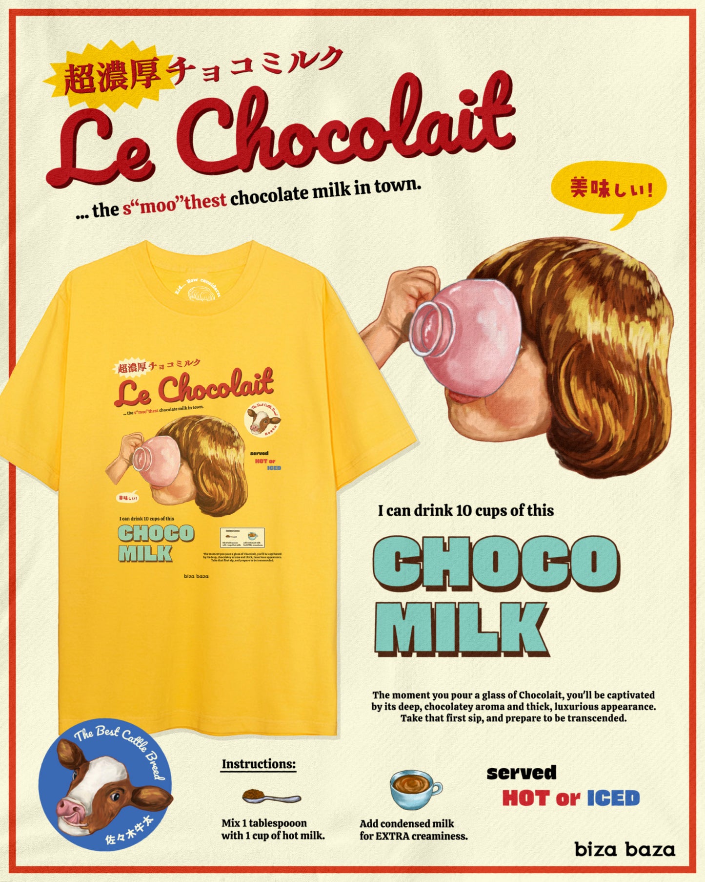 Retro Ad T-shirt Chocolait Sweetheart