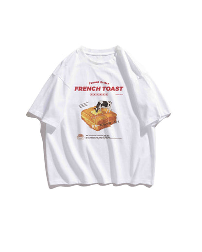 ピーナッツバターのフレンチトースト レトロTシャツシリーズ